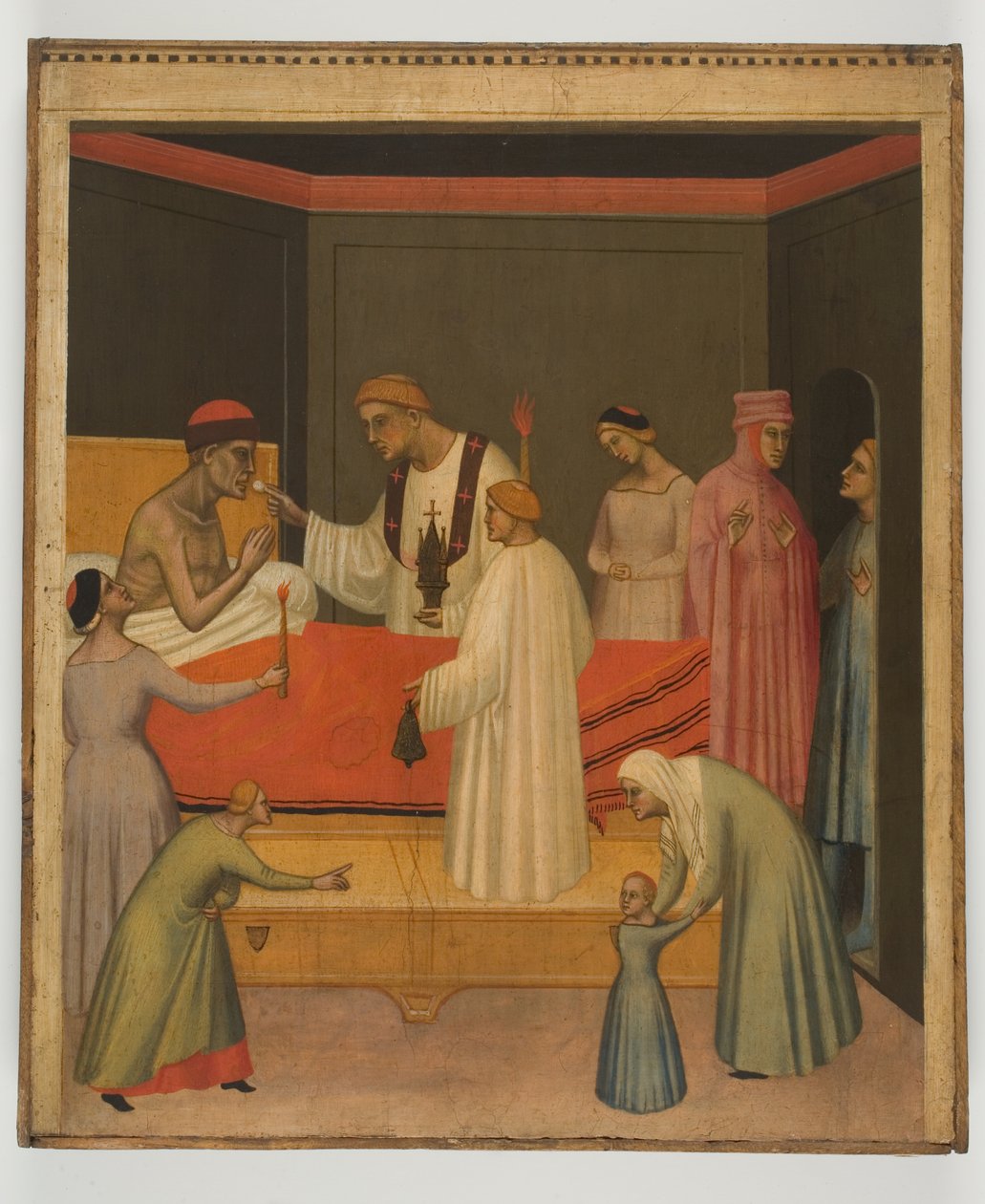 Hasta Cemaati, c.1360 (panelde mizaç) by Giovanni del Biondo dal Casentino
