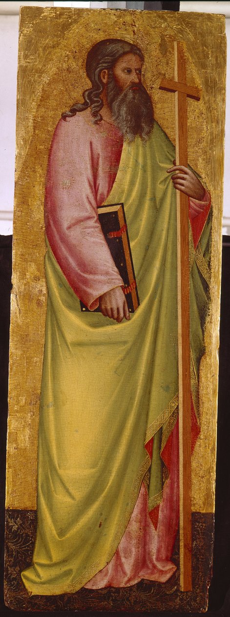 Aziz Havari Andrew (Aziz Havari Andrew). Giovanni Di Bartolomeo Cristiani (1367-1448), ahşap üzerine tempera tarafından boyama by Giovanni di Bartolomeo Cristiani