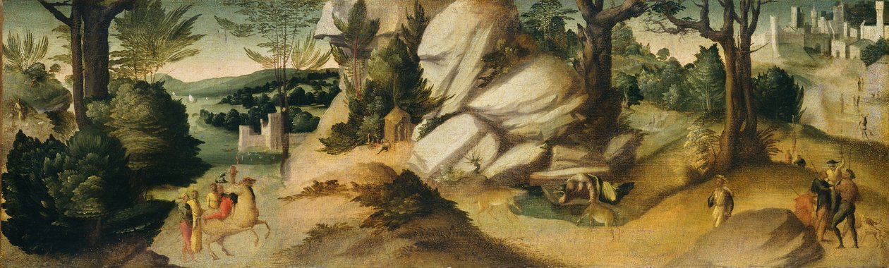 Bir Efsaneden Sahneler, muhtemelen c. 15151520. by Giovanni di Lorenzo Larciani