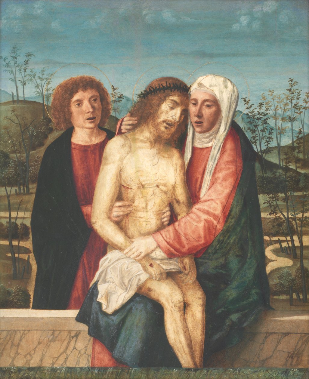 Bakire ve Aziz John ile Pietà by Giovanni di Niccolo Mansueti