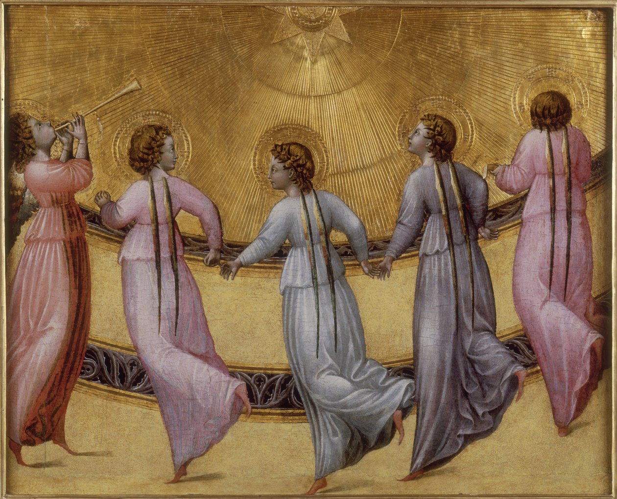 Beş dans eden melek, yaklaşık 1436 by Giovanni di Paolo
