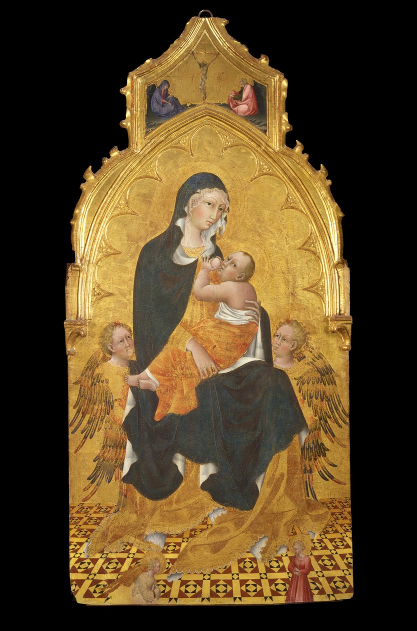Çocuklu ve Melekli Madonna; duyuru by Giovanni di Paolo