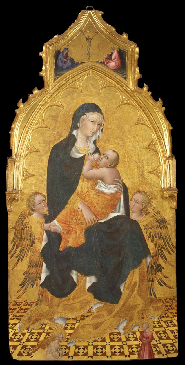 Çocuk ve Melekler ile Madonna. Duyuru, c. 1440 by Giovanni di Paolo