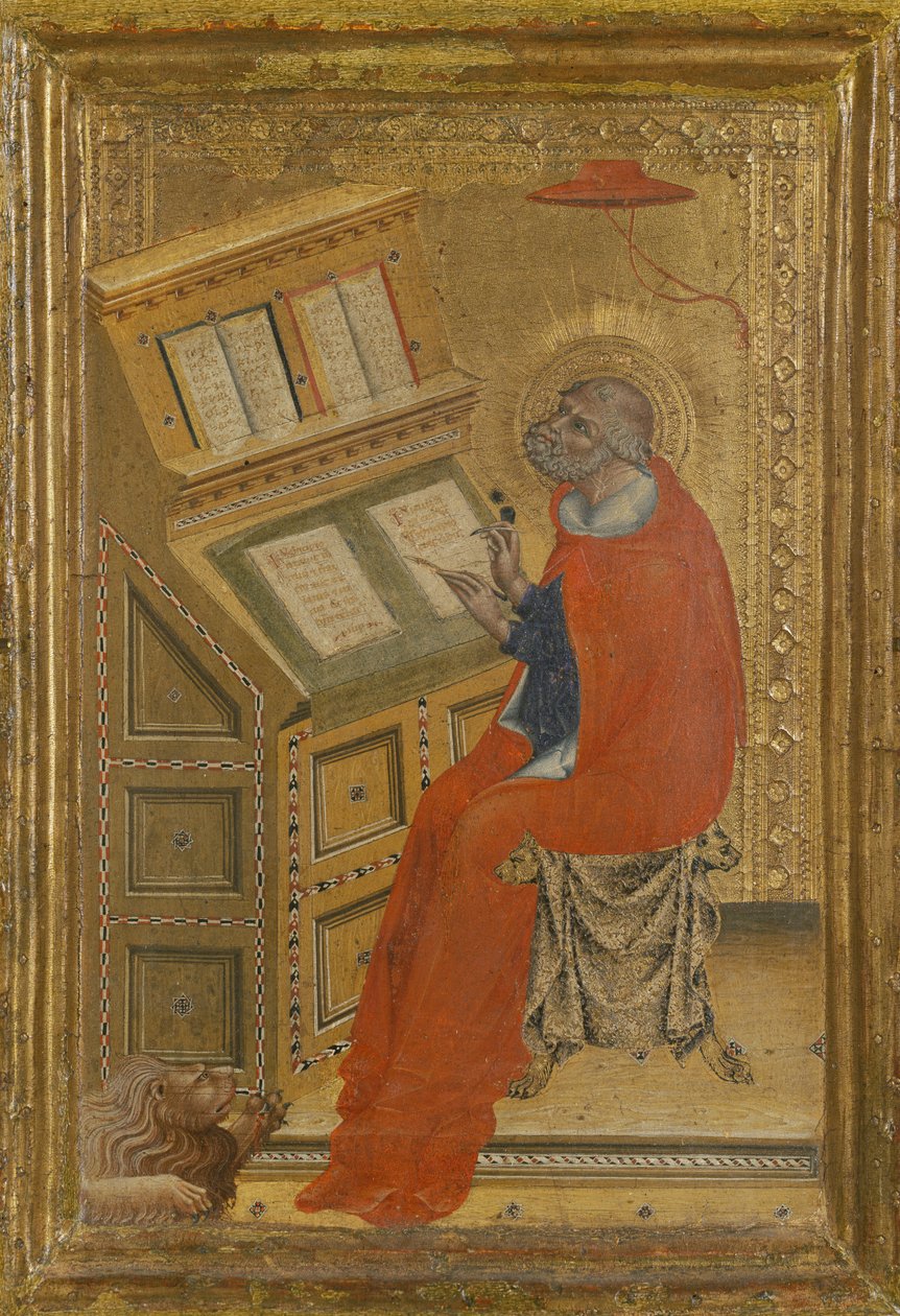 Aziz Jerome çalışma odasında, c.1430 (ahşap üzerine resim) by Giovanni di Paolo