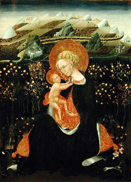 Alçakgönüllü Madonna, c.1450-60 (panelde tempera) by Giovanni di Paolo di Grazia