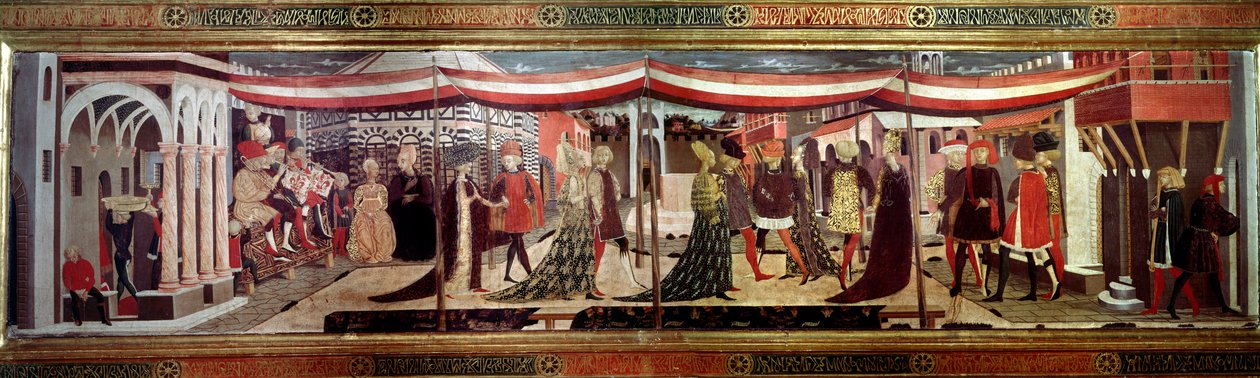 Düğün töreninde Cassone Adimari