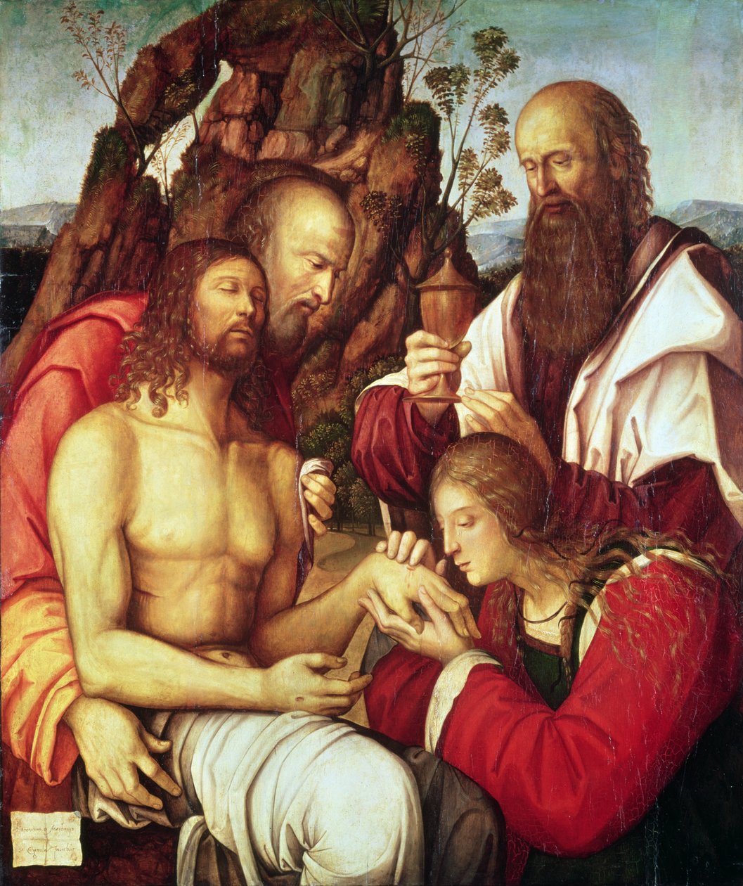 Ölü İsa Üzerine Ağıt (panel) by Girolamo Marchesi da Cotignola