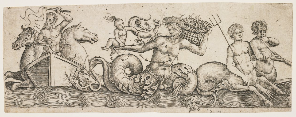 Neptün ve Tritonlu Friz, c. 1517 by Girolamo Mocetto