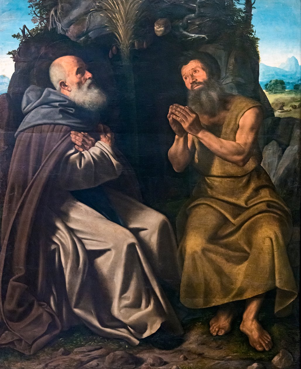 Anthony the Great ve Thebes Paul by Girolamo Savoldo