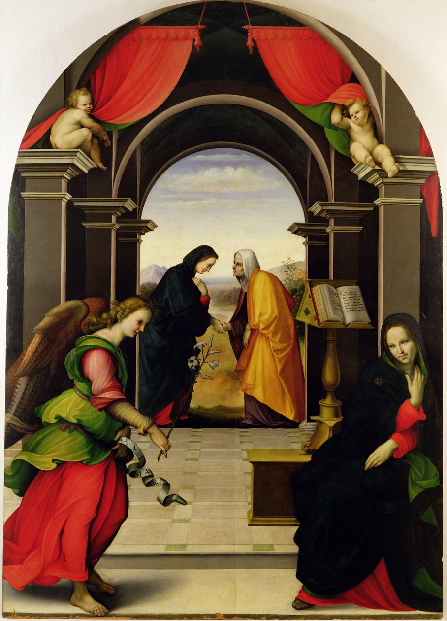 Müjde ve Ziyaret, 1518 by Girolamo del Pacchia