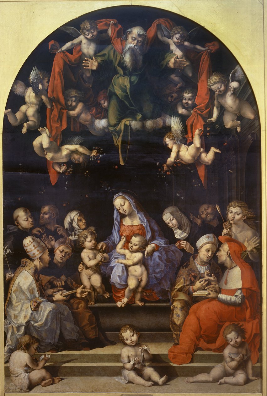 Immaculate Conception üzerinde Tartışma by Girolamo Genga