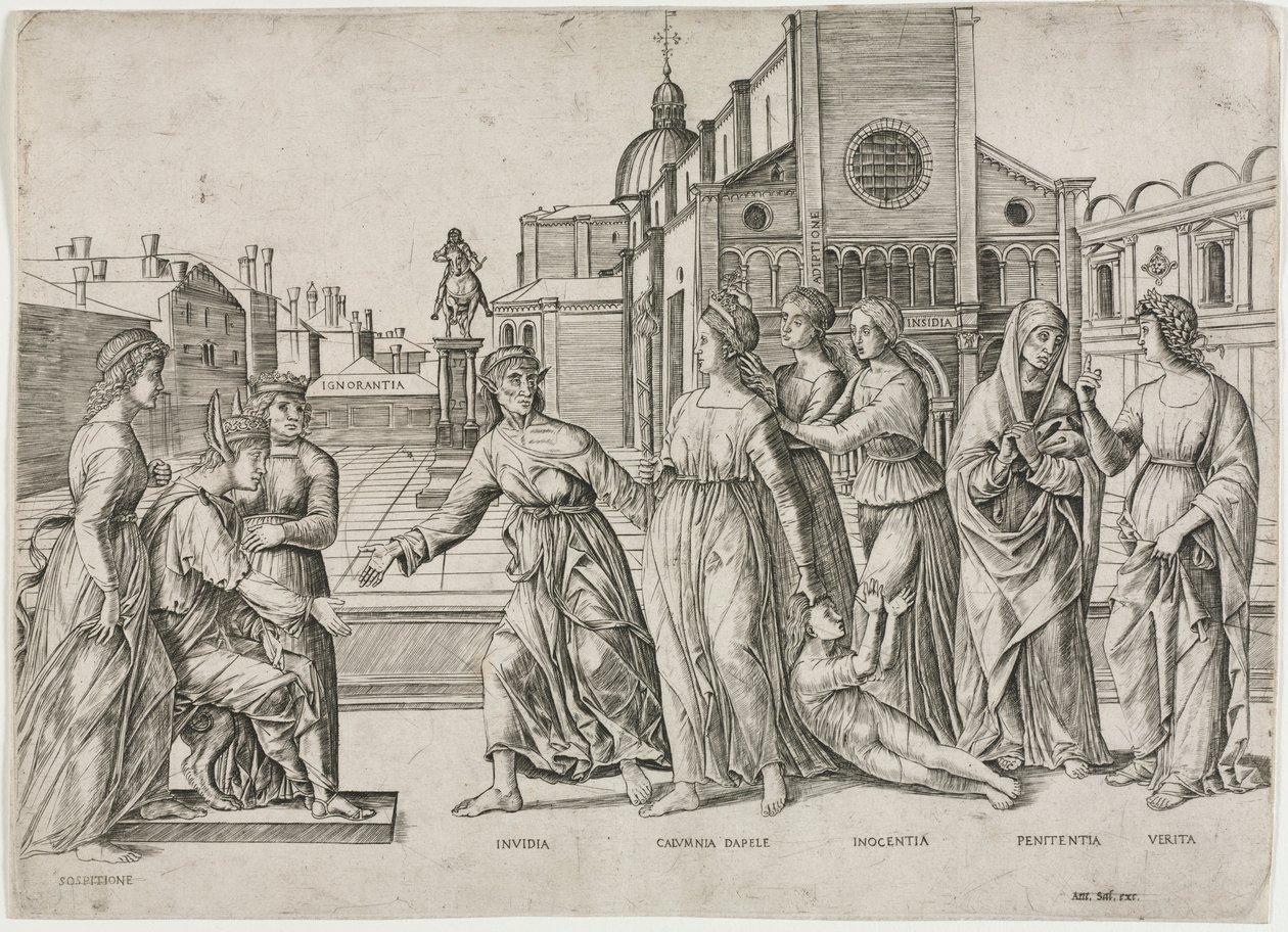 Apelles İflası, c. 1500-1506. by Girolamo Mocetto
