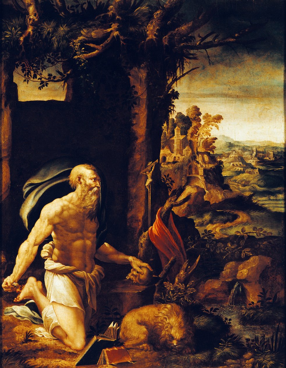 Aziz Jerome Tövbe Eden by Girolamo Muziano