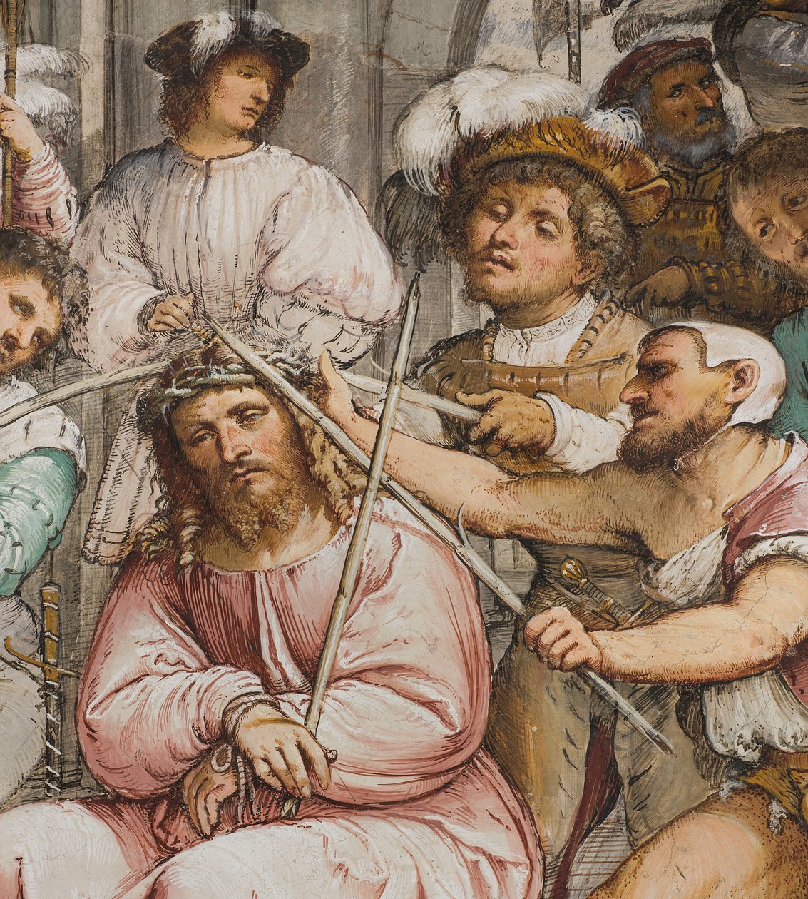 Orta Nef, Dördüncü Güney Açıklığı, Dikenlerin Taç Giymesi, Girolamo Romanino by Girolamo Romanino