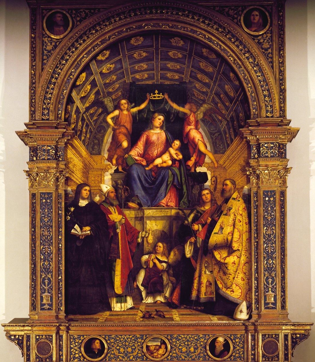 Madonna ve Azizler by Girolamo Romanino