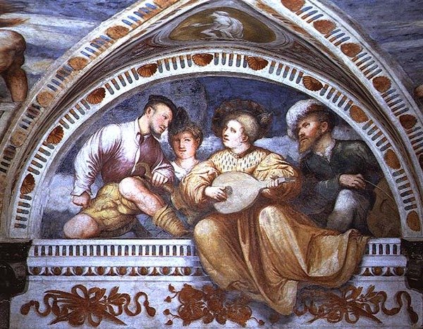 Konser: yaylı çalgılar, lunette by Girolamo Romanino