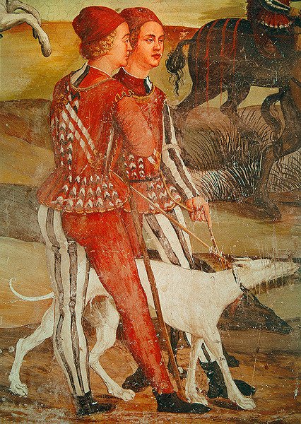 İki sayfa ve köpekleri, bir av sahnesinin detayı, c.1520-30 by Girolamo Romanino