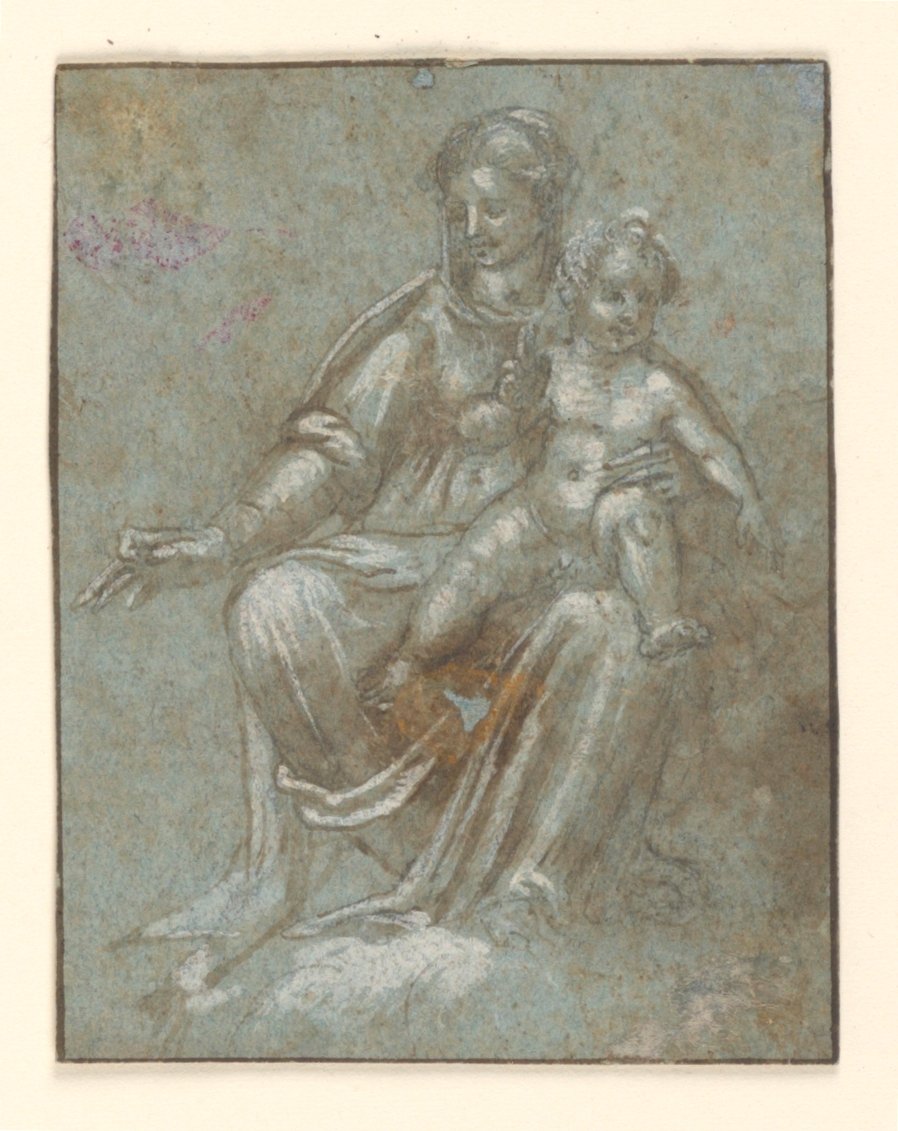 bakire ve çocuk by Girolamo Siciolante
