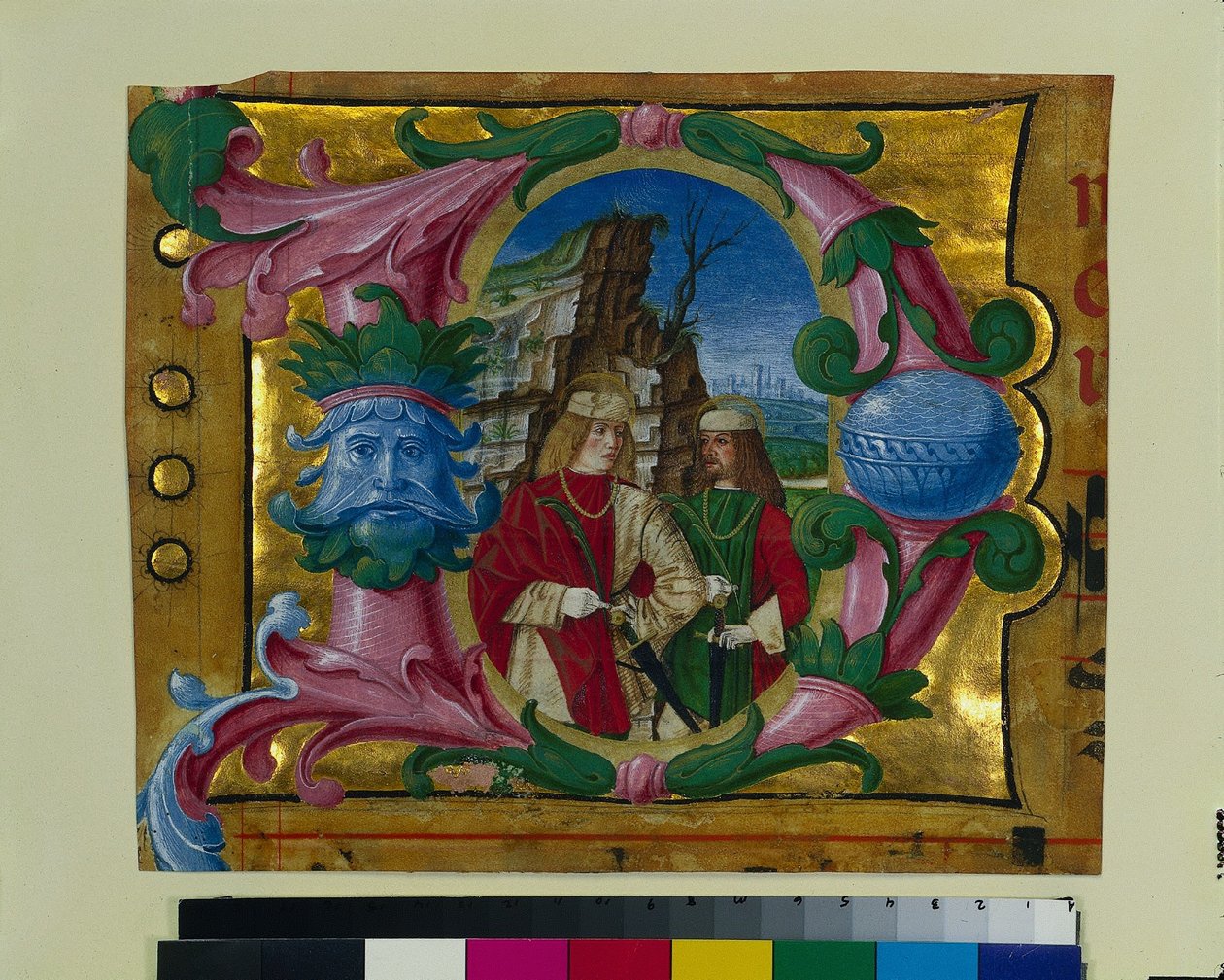 Bir Koro Kitabından Kesilen Tarihli İlk D: İki Şehit Aziz, c. 1500-1510. by Girolamo dai Libri
