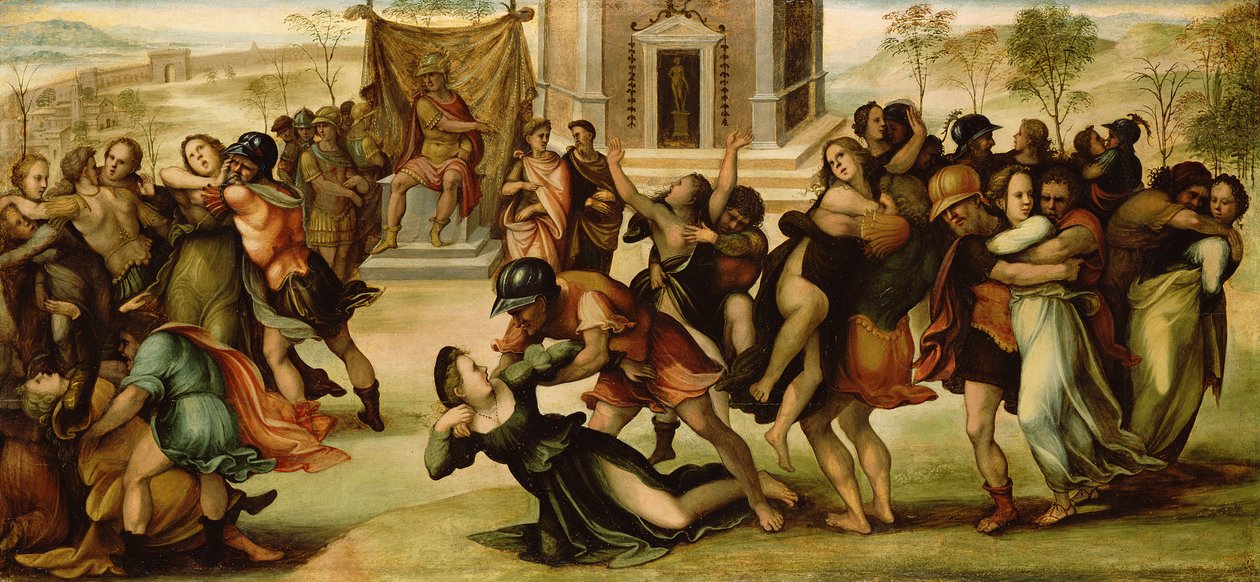 Sabinlerin Tecavüzü, c.1520 by Girolamo del Pacchia