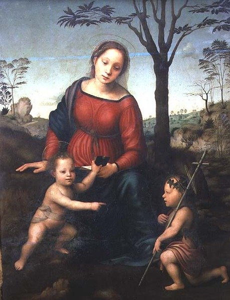 Bebek Vaftizci Yahya ile Madonna ve Çocuk by Giuliano Bugiardini
