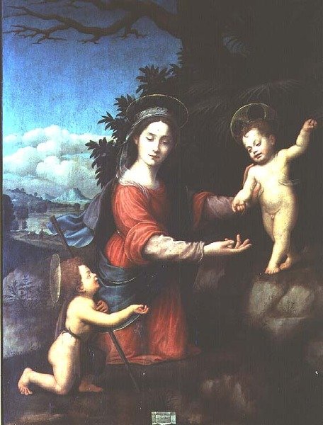 Vaftizci Yahya Bebek ile Madonna ve Çocuk by Giuliano Bugiardini