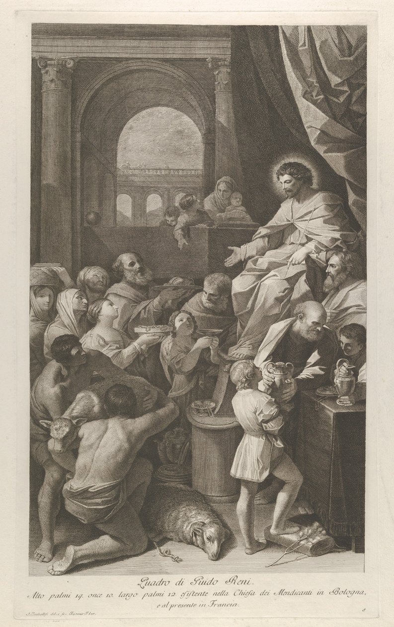 Sağda oturan Aziz Eyüp, halkın hediyelerini alıyor..., yakl. 1760-1800. by Giuliano Traballesi