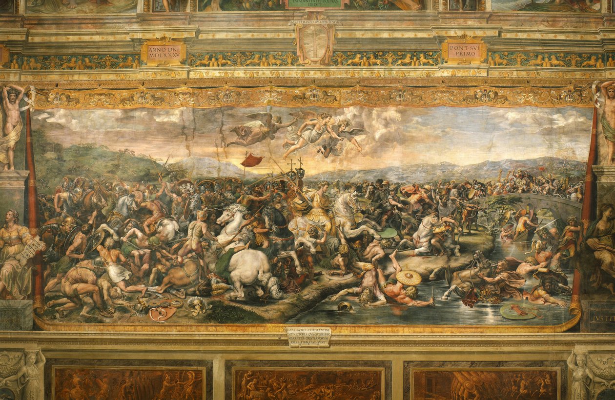 Puente Milvio Savaşı by Giulio Romano