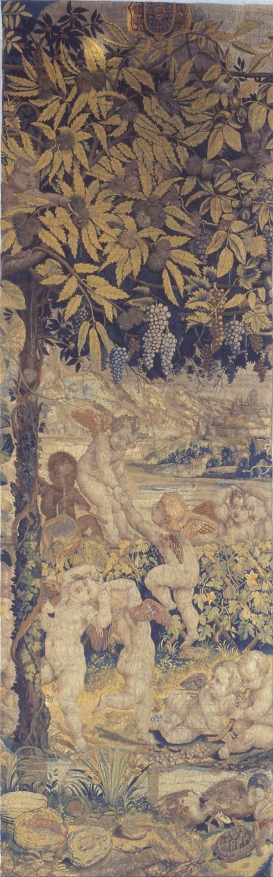 Putti Oynayan Goblen by Giulio Romano
