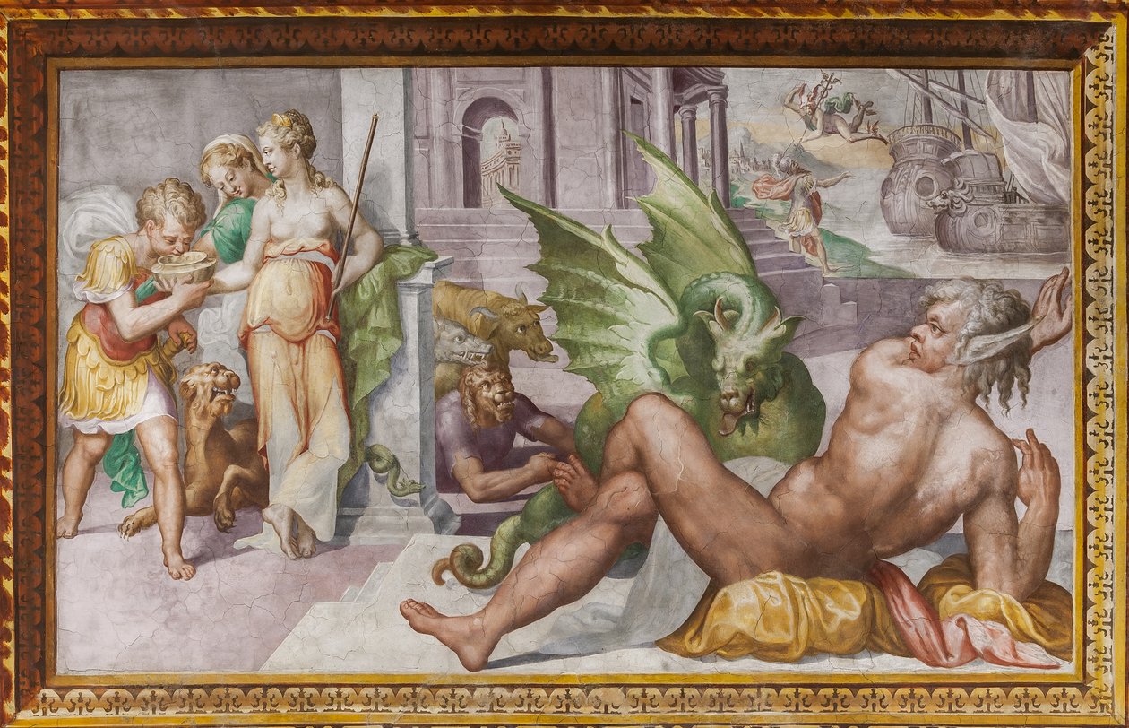 Circe, Hall of Circe, Rocca dei Rossi, San Secondo, Parma, İtalya