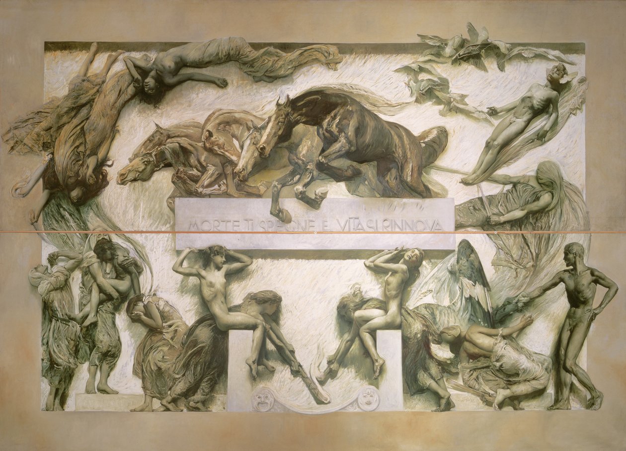 İnsan Yaşam Döngüsünden Ölüm by Giulio Aristide Sartorio