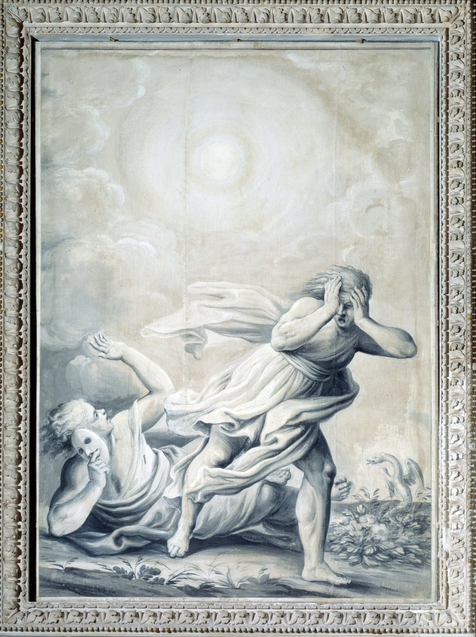 Gerçeğin Alegorisi, şeylerin özünü açığa vuran ve sahtekarlığı ve ihaneti utandırıyor (Resim, c.1820-1826) by Giulio Ballino