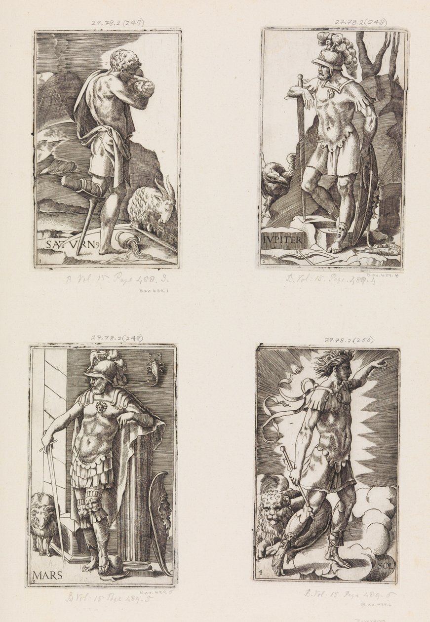 Jüpiter, Gezegenlerden, levha 2, 1530-70. by Giulio Bonasone