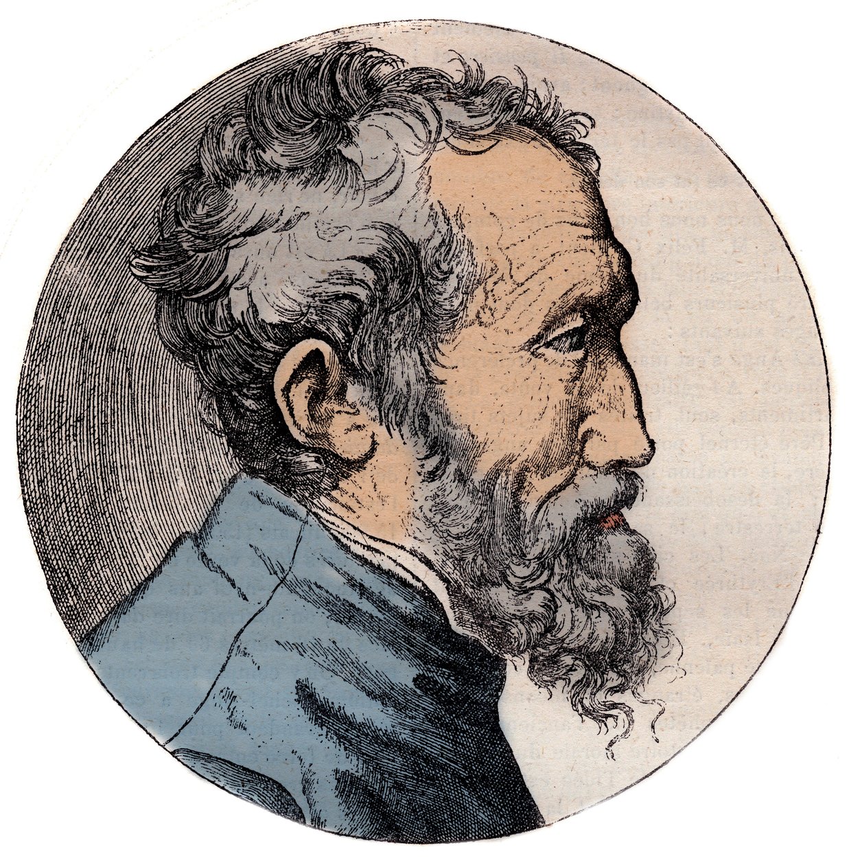 Michelangelo Buonarroti İtalyan heykeltıraş portresi - Michelangelo Buonarroti dit Michel Ange portresi by Giulio Bonasone