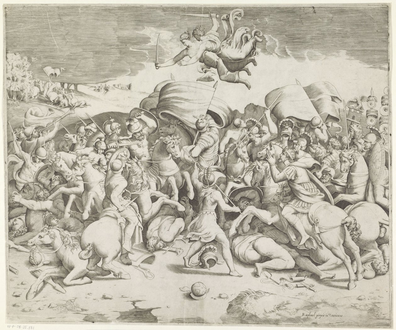 Milvian Köprüsü Savaşı by Giulio Bonasone