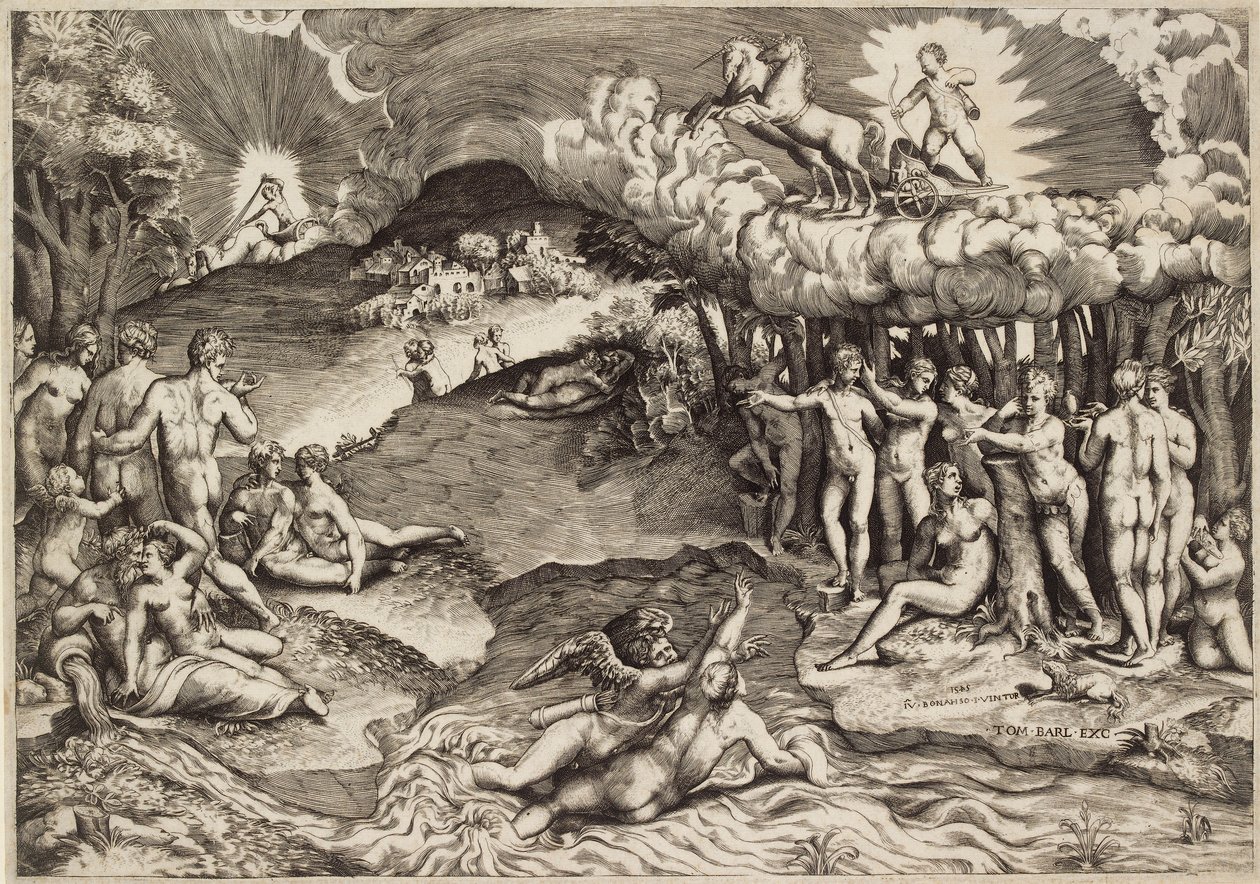 Aşkın Zaferi, 1545 by Giulio Bonasone
