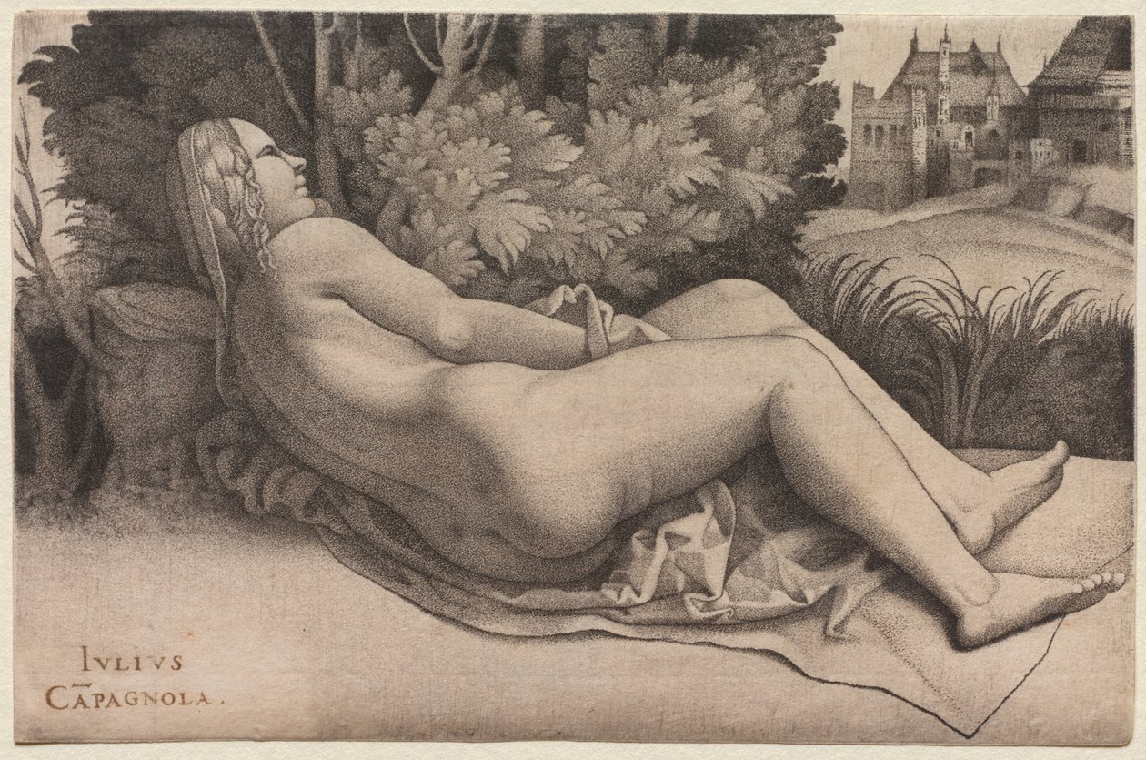 Manzarada Yatan Venüs, c.1508-09 by Giulio Campagnola