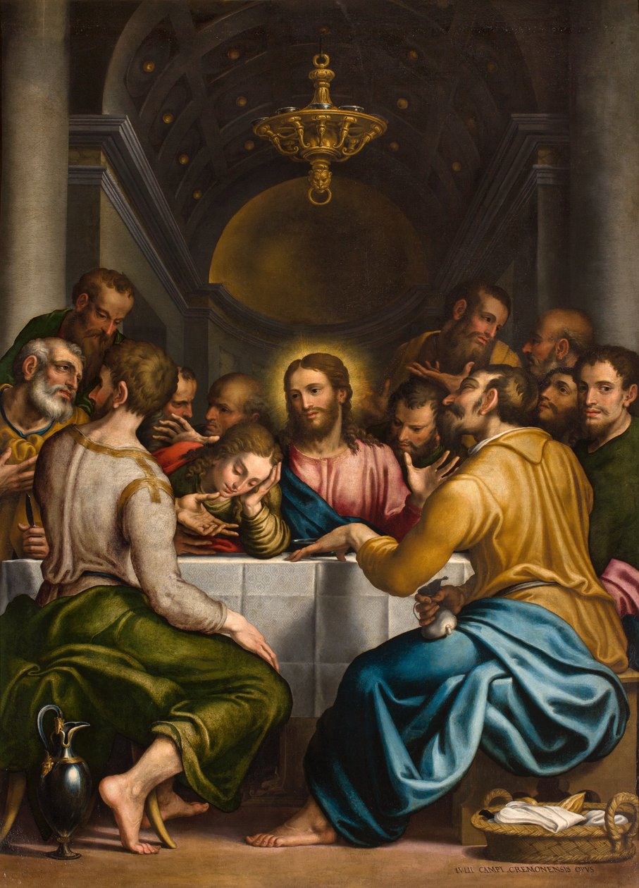 SS Sacrament Şapeli, İkinci açıklık kuzey tarafı, Giulio Campi, Son Akşam Yemeği 1569 by Giulio Campi