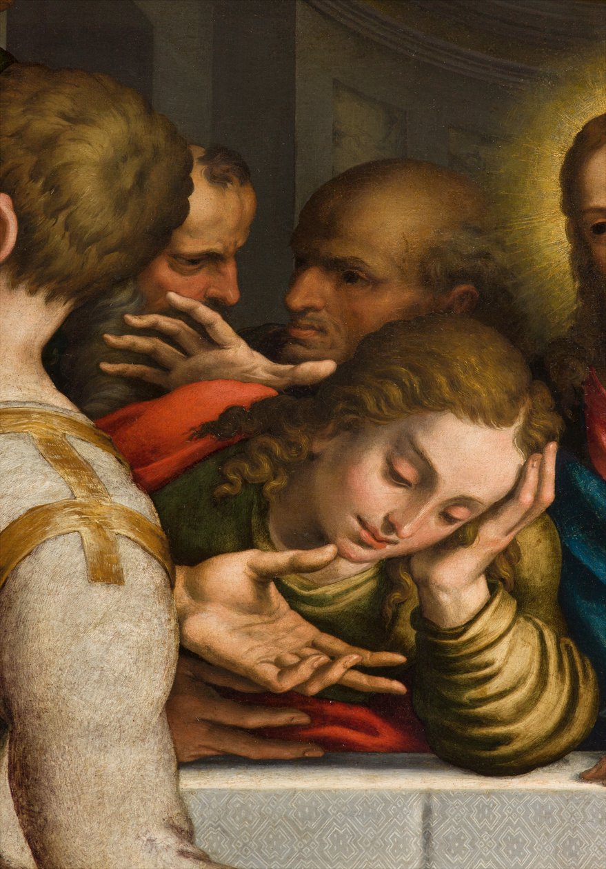SS Sacrament Şapeli, İkinci açıklık kuzey tarafı, Giulio Campi, Son Akşam Yemeği, Detay 1569 by Giulio Campi