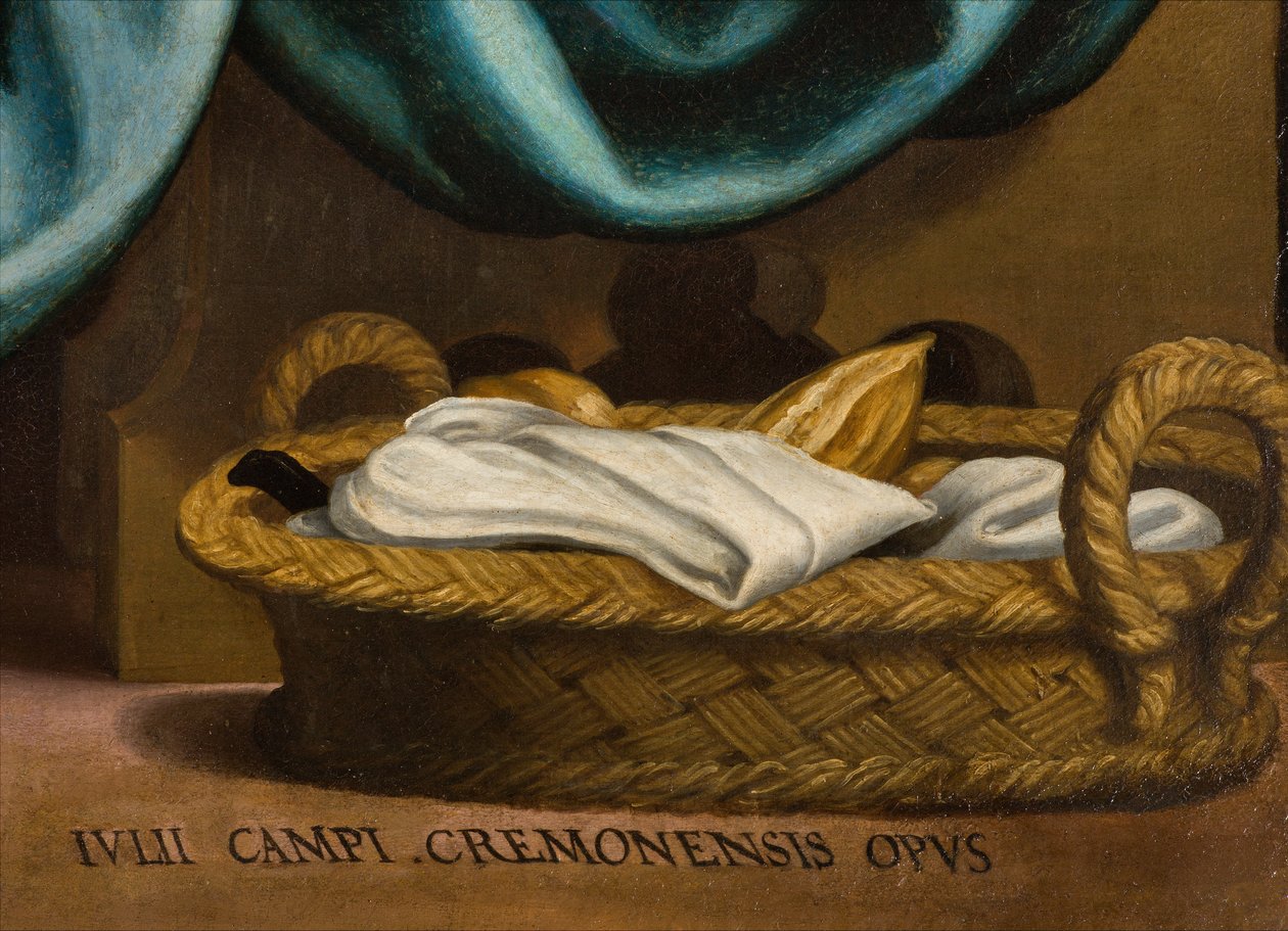 SS Sacrament Şapeli, İkinci açıklık kuzey tarafı, Giulio Campi, Son Akşam Yemeği, Detay 1569 by Giulio Campi