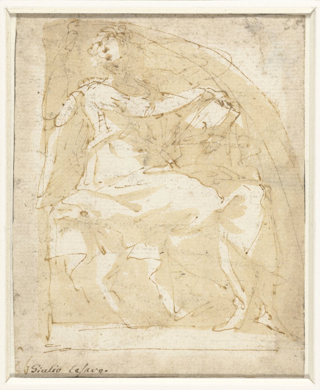bir kitap ile melek by Giulio Cesare Procaccini