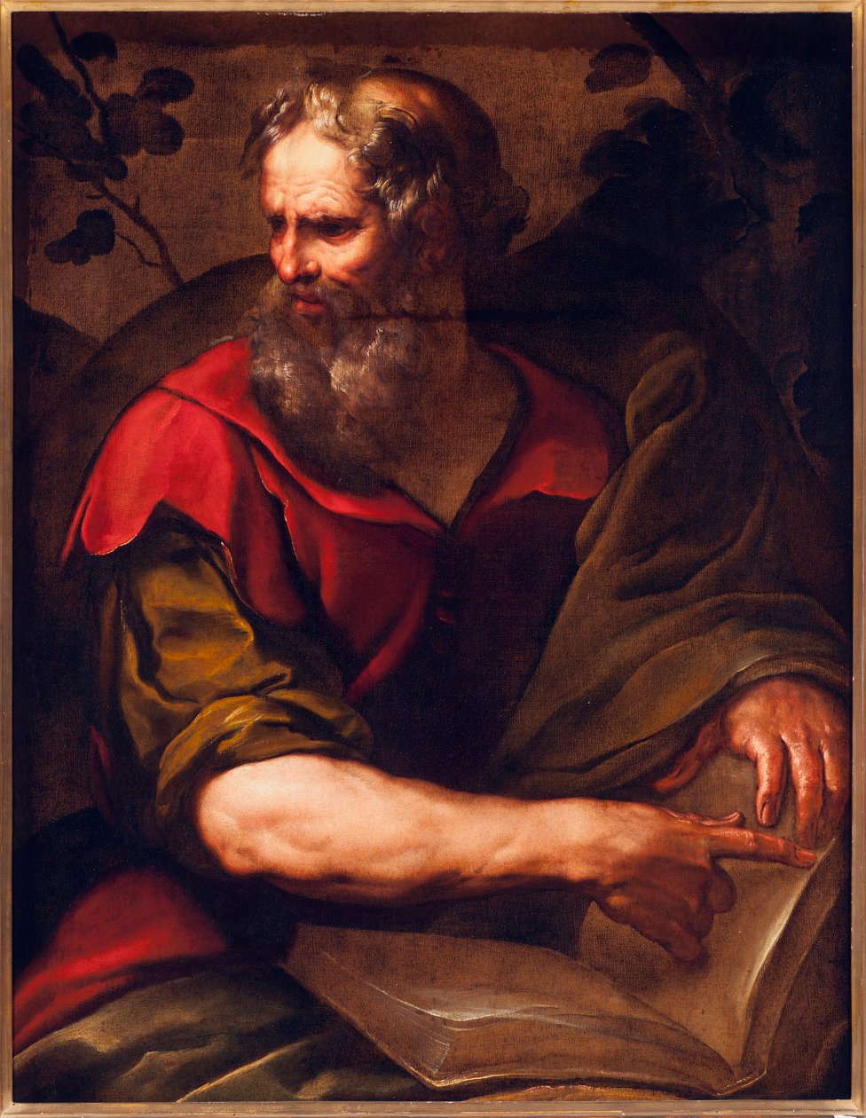 Havarinin Temsili Zealot Aziz Simon (veya Kenanlı Aziz Simon) (Havari Simon the Zealot) Resmi Giulio Cesare Procaccini (1574-1625) by Giulio Cesare Procaccini