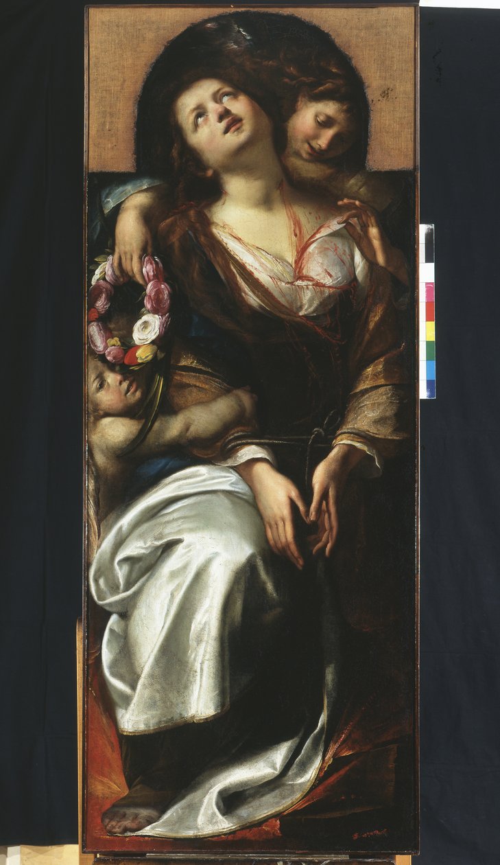 iki melek ile Aziz Cecilia by Giulio Cesare Procaccini
