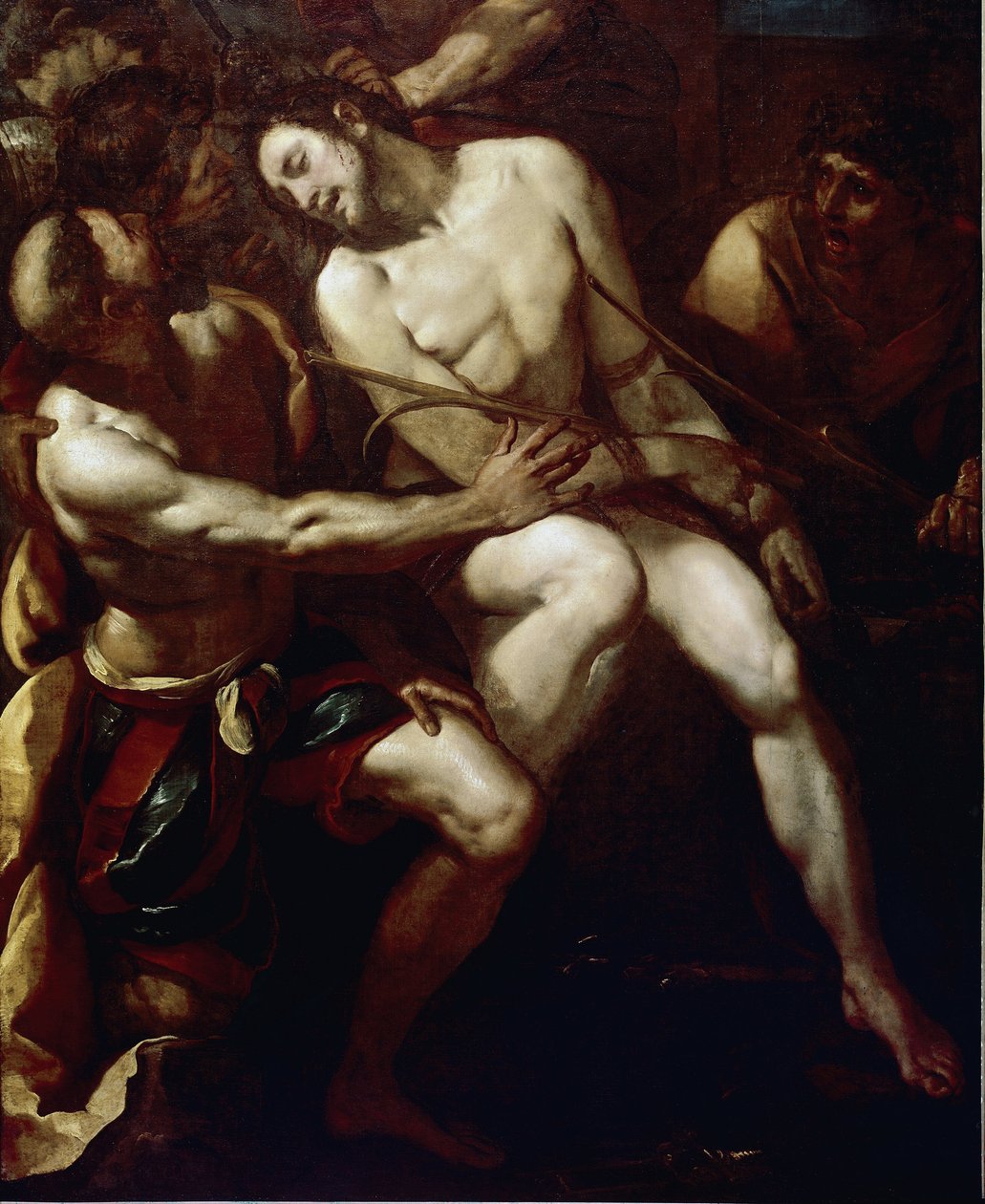 Dikenler ile Taç. Detay. (tuval üzerine yağlıboya by Giulio Cesare Procaccini