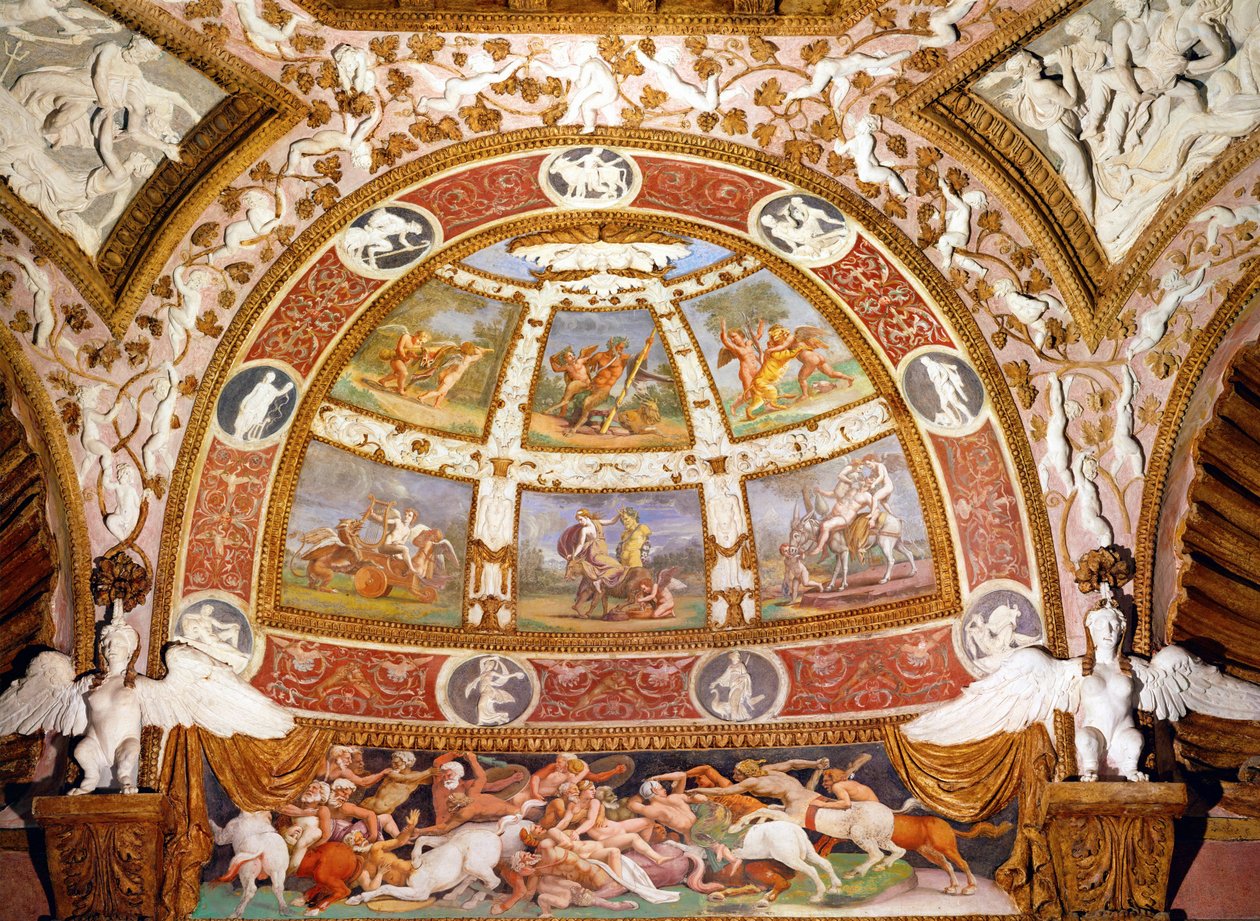 Kartallar Odası, Palazzo del Te, Mantova, İtalya by Giulio Romano