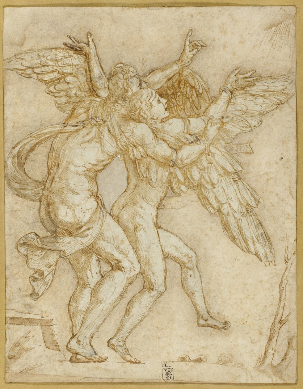 Daedalus ve İkarus by Giulio Romano