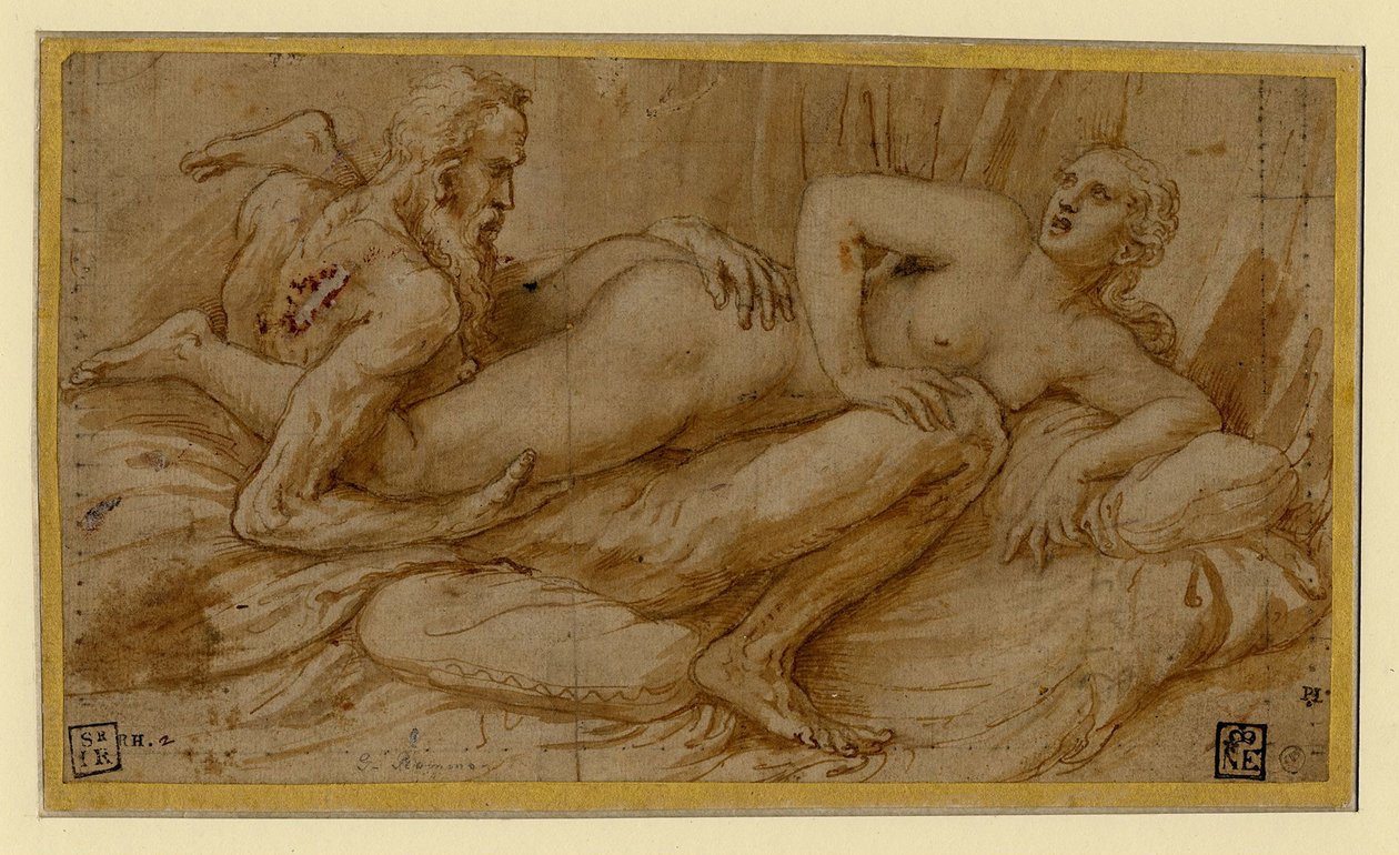 Romano için Erotik Sahne, Giulio (1499-1546), 1524