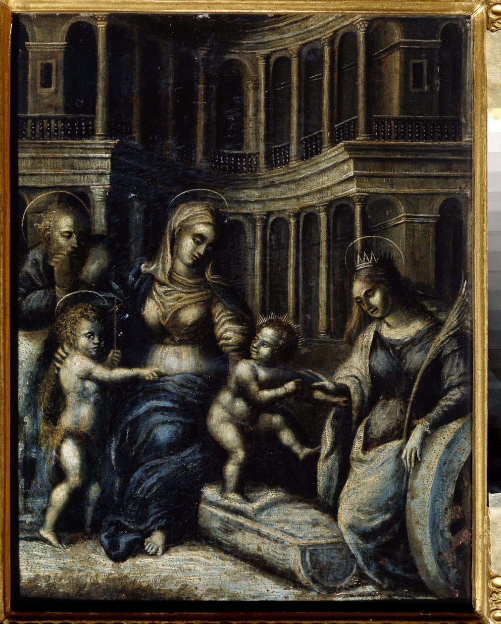 ""Saint Catherine ile Kutsal Aile"" Giulio Pippi de