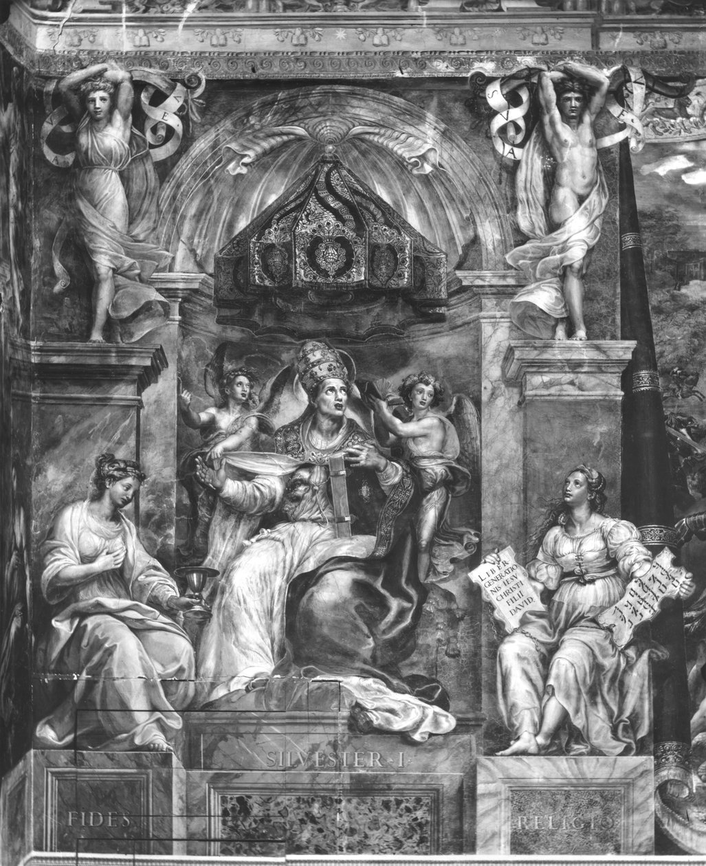 Papa Sylvester I (314-335), İnanç ve Din arasında, Raphael Rooms (ayrıca bkz. 252793 ve 252794) by Giulio Romano