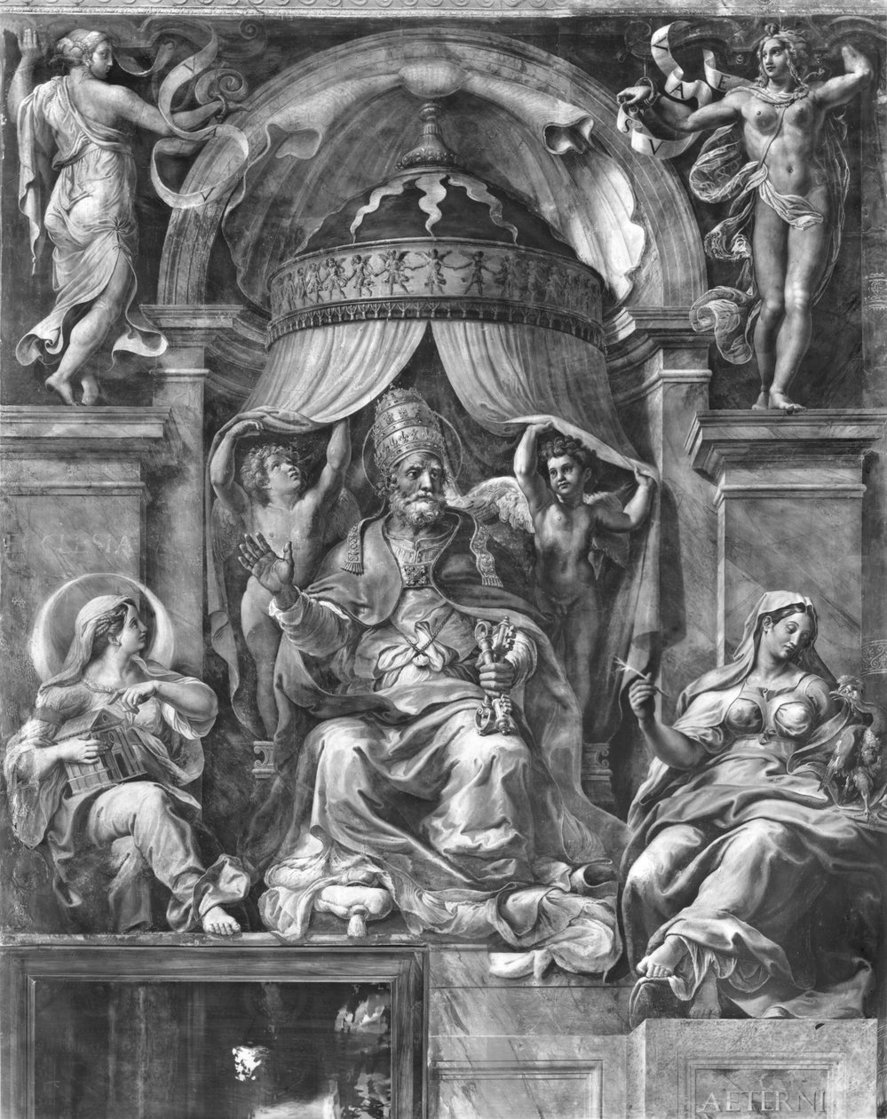 Aziz Petrus, Kilise ve Sonsuzluk Arasında, Raphael Odaları (ayrıca bkz. 252791) by Giulio Romano